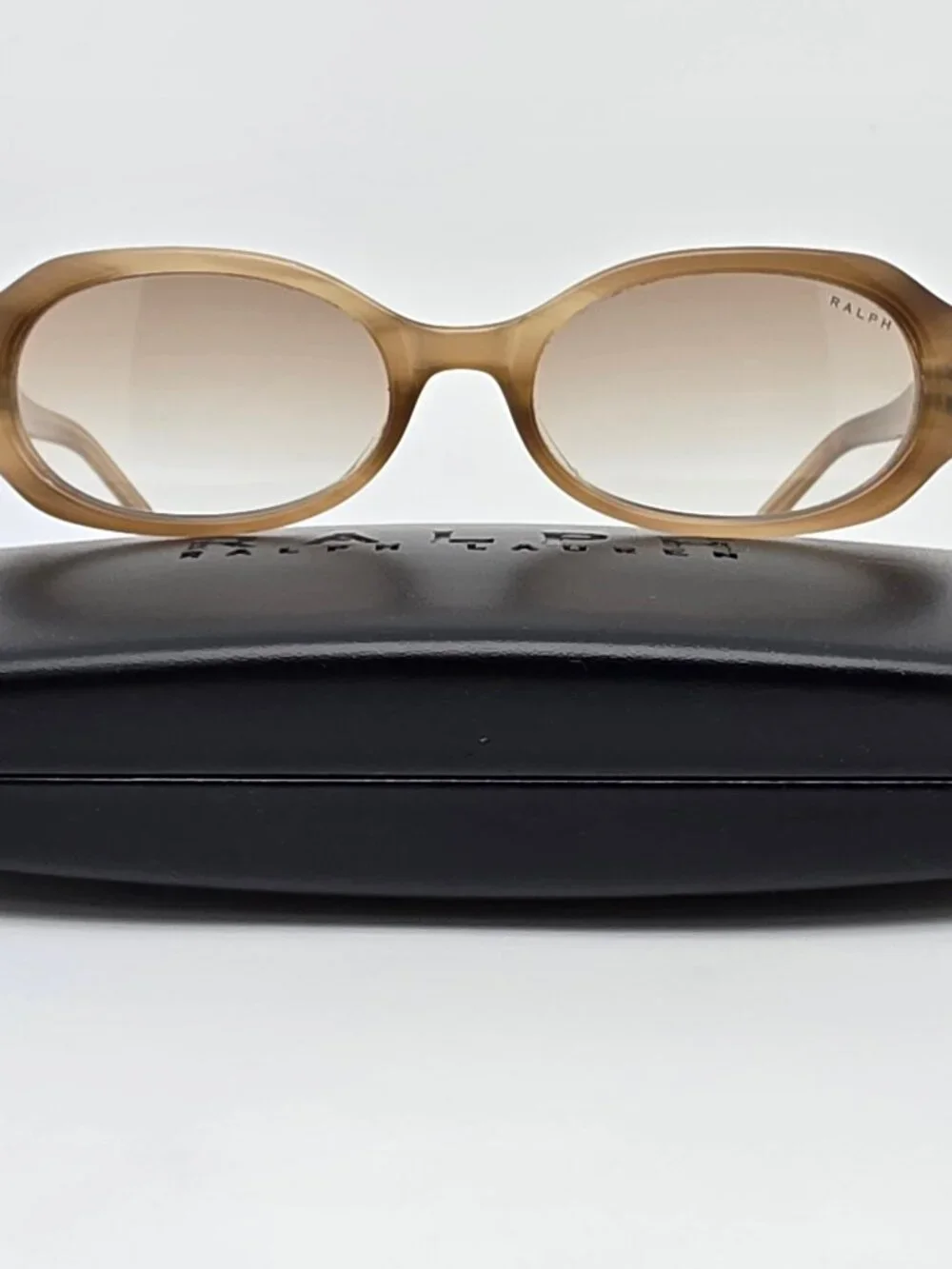 Ralph Lauren 7511 Brown Stripe Frame Light Brown Gradient Lens Sunglasses w Case